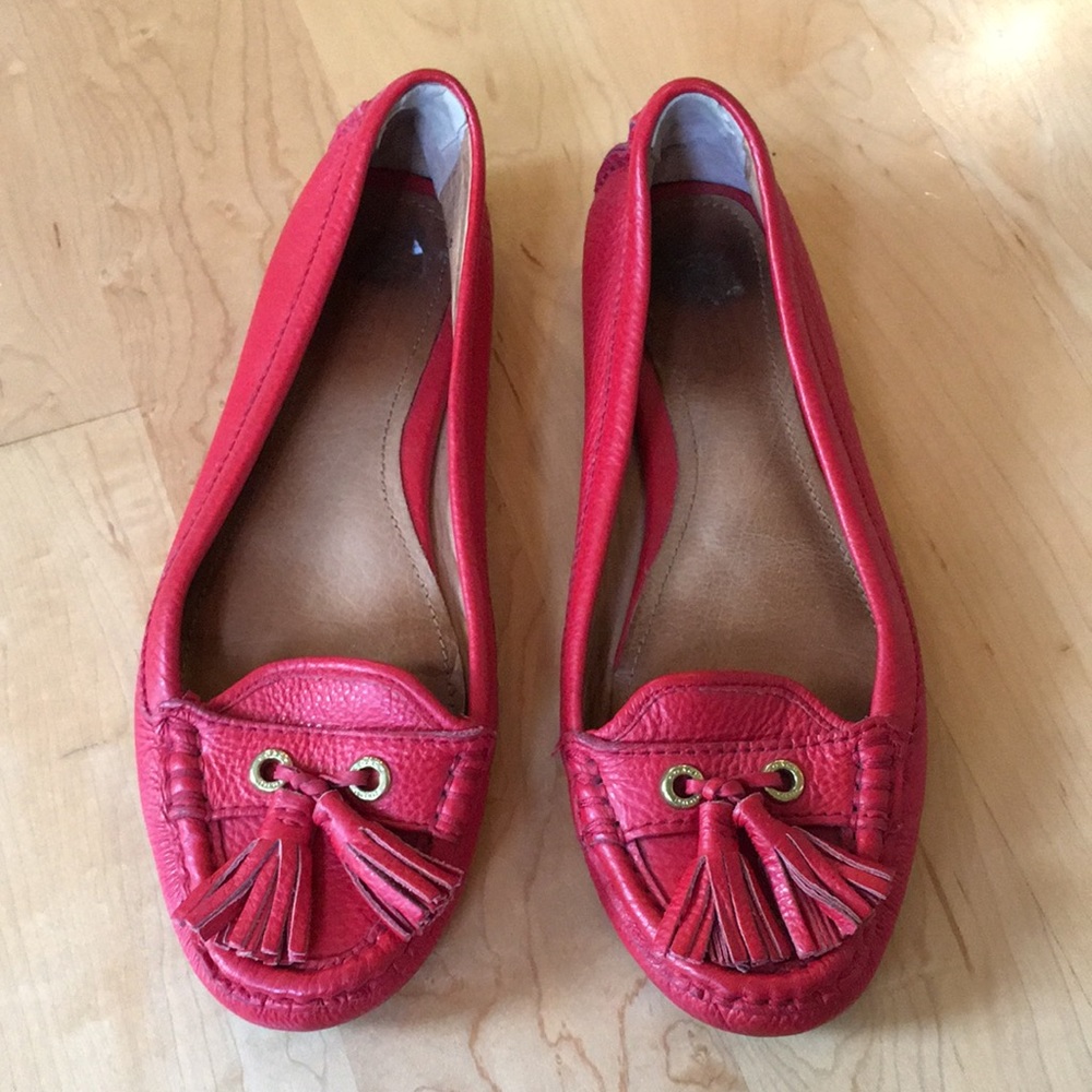 COACH | Red Leather Driving Loafers